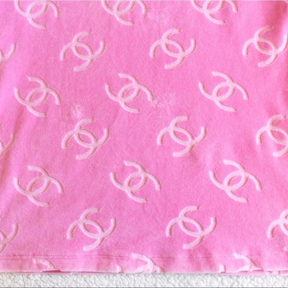 Iconic Chanel Spring 1996 Pink Velour Tunic Dress - Picture 8 of 12